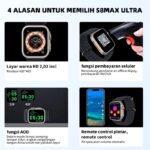 2023 New S8 Ultra Smart Watch Waterproof Ultra Series 8  sports watch Bluetooth call fitness health monitoring hanya RM98.00 di Shopee