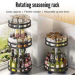 2/3 Tier 360°  Rotating Spice Rack Rak Rempah Rak Penyimpanan Kitchen Seasoning Storage Rack Cosmetic Storage Rack hanya RM19.90 di Shopee