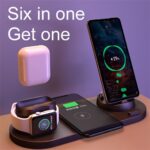 6in1 Wireless Charging Dock Holder For Iwatch Android Iphone Type-C Phone Charger Stand for Airpods1/2/pro hanya RM76.99 di Shopee