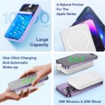 Aolon 22.5W Power Bank 10000mAh Mini Magnetic Wireless Fast Charge with Auto-wake For iPhone 12 13 14 Pro Max Baseus hanya RM59.99 di Shopee