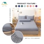 [BFP#✨] PLAIN COLOR COTTON CADAR BEDSHEET ONLY KUN CADAR MURAH GETAH KELILING KING / QUEEN / SINGLE FITTED BEDSHEET ONLY hanya RM6.00 di Shopee