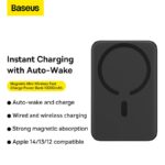 Baseus Power Bank 10000mAh Mini Magnetic Wireless Fast Charge with Auto-wake For iPhone 14 hanya RM137.90 di Shopee
