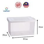 Century Storage Box 38L Multipurpose Box Plastik Bekas Simpanan Kotak Penyimpanan Serbaguna 38Liter 7886 7886SC 7886BC hanya RM18.30 di Shopee