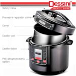DESSINI ITALY 10IN1 Electric Digital Pressure Cooker Non-stick Stainless Steel Inner Pot Rice Cooker Steamer (6L) hanya RM148.90 di Shopee