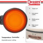 DESSINI ITALY 180° Open 26CM Double Sided Non-Stick Electric Baking Pan Pizza Crepe Pancake Maker BBQ Grill Pot Cooker hanya RM79.90 di Shopee