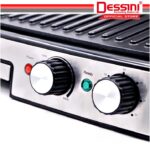 DESSINI ITALY 180° Open Double Sided Electric Pizza Panini Waffle Sandwich Maker Toaster BBQ Grill Non-Stick Baking Pan hanya RM129.90 di Shopee