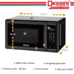 DESSINI ITALY 20L Countertop Digital Microwave Oven 10Power Level Defrost Reheat Toaster Roaster Ketuhar Gelombang Mikro hanya RM239.90 di Shopee