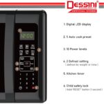 DESSINI ITALY 20L Countertop Digital Microwave Oven 10Power Level Defrost Reheat Toaster Roaster Ketuhar Gelombang Mikro hanya RM239.90 di Shopee