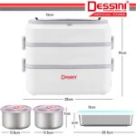 DESSINI ITALY 2L Electric Rice Cooker Lunch Box Non Stick Stainless Steel Inner Pot with Steamer Periuk Nasi Elektrik hanya RM52.90 di Shopee