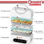 DESSINI ITALY 2L Electric Rice Cooker Lunch Box Non Stick Stainless Steel Inner Pot with Steamer Periuk Nasi Elektrik hanya RM64.90 di Shopee