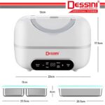 DESSINI ITALY 2L Electric Rice Cooker Lunch Box Non Stick Stainless Steel Inner Pot with Steamer Periuk Nasi Elektrik hanya RM64.90 di Shopee
