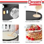 DESSINI ITALY 30CM Electric Crepe Pancake Pizza Spring Roll Maker Toaster Barbecue BBQ Grill Non-Stick Baking Pan Cooker hanya RM67.90 di Shopee