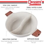 DESSINI ITALY 30CM Maifan Stone Casserole Induction Double Flavor Divider Hot Pot Steamboat Bowl Pan Cookware PERIUK hanya RM79.90 di Shopee