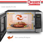 DESSINI ITALY 34L Countertop Digital Microwave Oven 10Power Level Defrost Reheat Toaster Roaster Ketuhar Gelombang Mikro hanya RM429.90 di Shopee