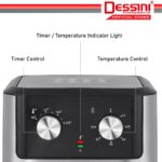 DESSINI ITALY 7L Electric Air Fryer Convection Oven Toaster Timer Oil Free Roaster Breakfast Machine Ketuhar hanya RM159.90 di Shopee