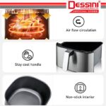 DESSINI ITALY 7L Electric Air Fryer Convection Oven Toaster Timer Oil Free Roaster Breakfast Machine Ketuhar hanya RM159.90 di Shopee