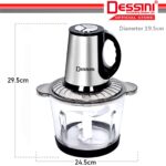 DESSINI ITALY Capsule Cutter Spin Chopper Blender Grinder Mixer Mincer Masher Shredder Juicer Pengisar Pengadun (3L) hanya RM12.00 di Shopee