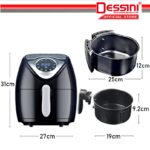DESSINI ITALY Electric Air Fryer Timer Oven Cooker Non-Stick Fry Roast Grill Bake Machine (3.0L) hanya RM149.90 di Shopee