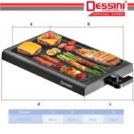 DESSINI ITALY Electric BBQ Grill Steak Frying Pan Teppanyaki Barbecue Non-Stick Baking Pan with Temperature Control hanya RM76.90 di Shopee