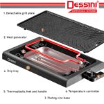 DESSINI ITALY Electric BBQ Grill Steak Frying Pan Teppanyaki Barbecue Non-Stick Baking Pan with Temperature Control hanya RM76.90 di Shopee