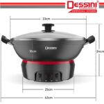 DESSINI ITALY Electric Cooker Steamboat Hot Pot Casserole Non Stick Frying Wok Pan Rice Cooker Periuk Masak Elektrik hanya RM119.90 di Shopee