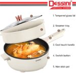 DESSINI ITALY Electric Cooker Steamboat Hot Pot Non Stick Frying Wok Pan Rice Cooker with Steamer Periuk Masak Elektrik hanya RM49.90 di Shopee