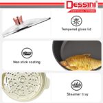 DESSINI ITALY Electric Cooker Steamboat Hot Pot Non Stick Frying Wok Pan Rice Cooker with Steamer Periuk Masak Elektrik hanya RM49.90 di Shopee
