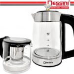 DESSINI ITALY Glass LED Light Electric Kettle Automatic Cut Off Boiler Jug Teapot Cerek (2.2L + 1.0L) hanya RM79.90 di Shopee