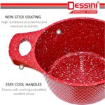 DESSINI ITALY Granite Aluminium Non Stick Casserole Pot Bowl Deep Fry Pan Cookware Tool (12 Pcs) hanya RM219.90 di Shopee