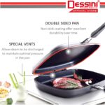 DESSINI ITALY Granite Aluminium Non Stick Double Sided Pressure Grill Fry Pan Cookware Tool (32cm) hanya RM52.90 di Shopee