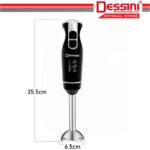 DESSINI ITALY Hand Blender Chopper Mixer Grinder Juicer Food Processor Stainless Steel Knife Blade Pengisar hanya RM47.90 di Shopee
