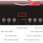 DESSINI ITALY Infrared Ceramic Cooker Hob Touch Control Panel 2 Burner Cooktop Tabletop Multi Pots Tempered Glass Stove hanya RM179.90 di Shopee