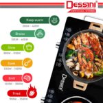 DESSINI ITALY Infrared Ceramic Cooker Hob Touch Control Panel 2 Burner Cooktop Tabletop Multi Pots Tempered Glass Stove hanya RM179.90 di Shopee