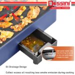 DESSINI ITALY Infrared Electric BBQ Grill Frying Steak Pan Teppanyaki Barbecue Non-Stick Baking Pan Temperature Control hanya RM167.50 di Shopee