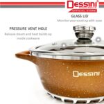 DESSINI ITALY JE-10-S Granite Aluminium Non Stick Casserole Pot Bowl Deep Fry Pan Cookware Tool (10 Pcs) hanya RM199.50 di Shopee