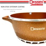 DESSINI ITALY JE-10-S Granite Aluminium Non Stick Casserole Pot Bowl Deep Fry Pan Cookware Tool (10 Pcs) hanya RM199.50 di Shopee