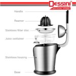 DESSINI ITALY Stainless Steel Electric Citrus Orange Juicer Squeezer Machine Pulp Control Juice Maker Extractor hanya RM109.90 di Shopee