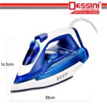 DESSINI ITALY Wireless Electric Ceramic Soleplate Garment Steam Iron Sprayer Steamer Clothes Brush Seterika Baju (2600W) hanya RM99.90 di Shopee