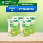 Dettol Antibacterial Shower Gel Body Wash Refill Pouch (850ml x 4) hanya RM47.90 di Shopee