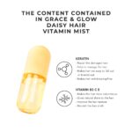 Grace and Glow Daisy Hair Vitamin Mist - Hair Perfume Serum Volumizing Spray Anti Rambut Kusut with Keratin hanya RM17.50 di Shopee