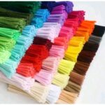 IH+ 100Pcs Twist Stick/Colourful Chenille Stems/Dawai Jong/Dawai Bulu hanya RM3.90 di Shopee