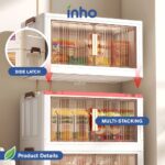 INHO 1/2/3/4/5 Layers  Foldable Storage Cabinet 2 Doors Storage Box Multipurpose Storage Cabinet Stackable Storage hanya RM36.90 di Shopee