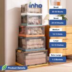 INHO Large Capacity Portable Transparent Storage Box Foldable Multipurpose Household Storage Cabinet (Multi Sizes) hanya RM20.89 di Shopee