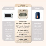 KADONIO 18L Air Fryer Oven Oil-Free Multifunction Electric Double Layer Oven AF03 hanya RM218.90 di Shopee