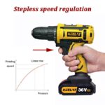 KEELAT 29 Pcs Set Cordless Drill Driver Kit Hand Drill 2 Speed Screwdriver 12V/18V/36V Power Drill Impact with 2 Batteri hanya RM39.00 di Shopee