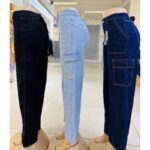 Ladies  Cargo 6pockets Palazo Denim High Quality Materials Fast Delivery 🚚 hanya RM19.75 di Shopee