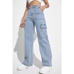 Ladies  Cargo 6pockets Palazo Denim High Quality Materials Fast Delivery 🚚 hanya RM19.75 di Shopee