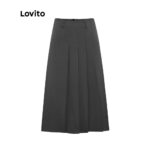 Lovito Casual Plain Pleated Asymmetrical Women Skirt L45AD051(Grey) Lovito Kasual Rok Wanita Asimetris Lipit Polos L45AD051 (Abu-abu) hanya RM25.86 di Shopee