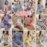 McJoden - JESSICA Long Sleeve Pajamas Sleepwear Set Baju Tidur Wanita Pyjamas Perempuan hanya RM16.05 di Shopee
