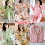 McJoden - JESSICA Long Sleeve Pajamas Sleepwear Set Baju Tidur Wanita Pyjamas Perempuan hanya RM16.05 di Shopee